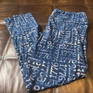 LuLaRoe Americana 4th of July 1776 Leggings